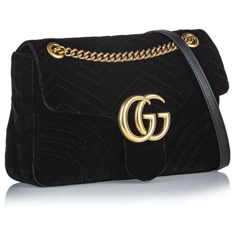 sac gucci velour noir|sac de luxe Gucci femme.